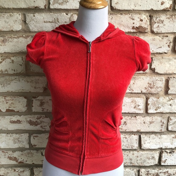 red short sleeve jacket